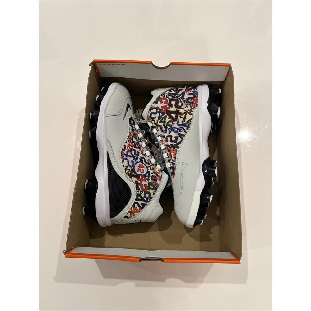 $169 Nike Griffey 2 MCS Jackie Robinson Baseball Cleats Size 13 Grey HJ4509-001 - Picture 7 of 13